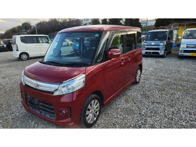 スズキ スペーシア660 カスタム XS レーダーブレーキサポート装着車 左電PスラBカメラETC （レッドレッド）