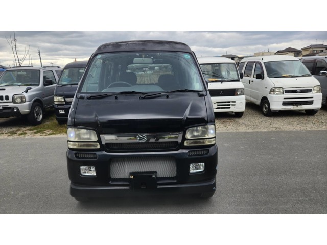 スズキ エブリイワゴン660 スポーツ 4ナンバー2人乗り構変済みオートステップ （ブラックブラック）